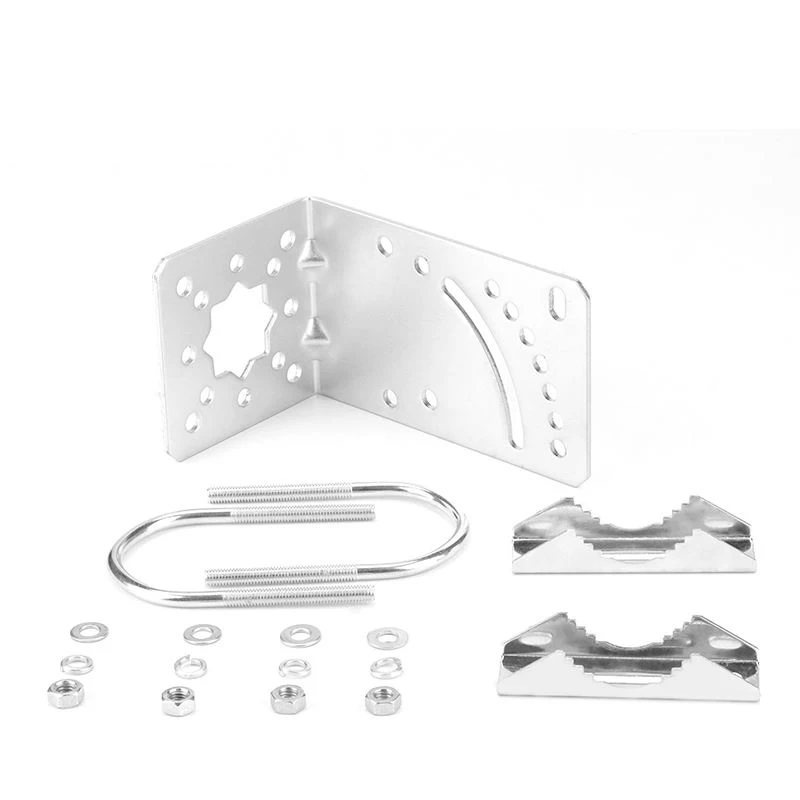 Edelstahl halterung l Montage halterung für lpda yagi Außenantenne mit U-Schraube, Befestigungs schrauben, Mast klemme Image