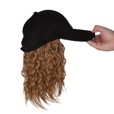 Hat Wig Baseball With Hair Extensions Adjustable H...