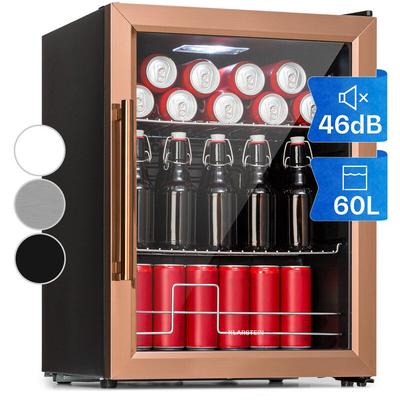 Klarstein - Mini Kühlschrank mit Glastür & led, Mini-Kühlschrank für Zimmer, Getränkekühlschrank Image