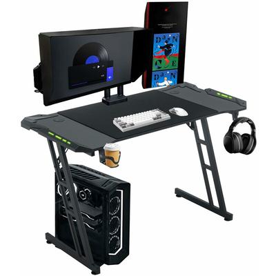 Yardin - Gaming Tisch Schreibtisch, Gaming Computertisch mit Kohlefaserbeschichtung, Gamingtisch Image
