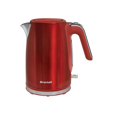 Akku-wasserkocher 1,7l 2200w rot/edelstahl Brandt BO1703R