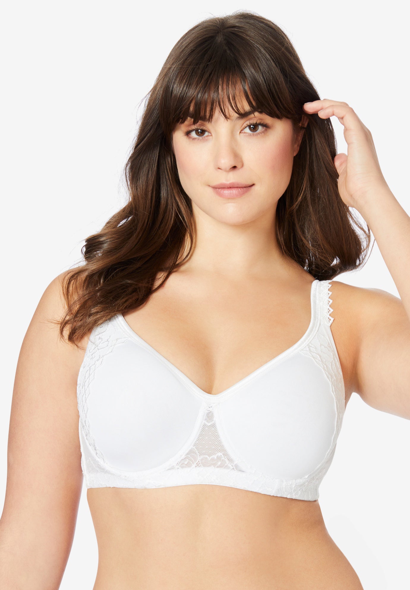 Plus Size Women's Secret Shaping Bra by Comfort Choice in White (Size 42 C)