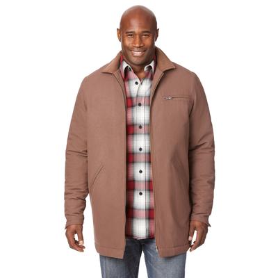 Men's Big & Tall Contrasting collar jacket by KingSize in Brown (Size 4XL)