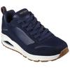Sneaker SKECHERS "Uno Stacre", Herren, Gr. 46, blau (navy), Leder, Lederimitat, sportlich, Schuhe, mit Luftkammernsohle, Freizeitschuh, Halbschuh, Schnürschuh