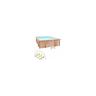 Piscina in legno rettangolare indipendente riva carre 6x4