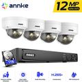 12MP Kit Videosorveglianza Telecamera Sicurezza Impermeabili Esterni Intelligente Doppia Luce