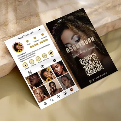 DsgnTouch Instagram Custom QR Card Review Customized Visit Lash Virtual Business Product Cards