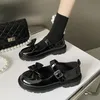 Schuhe für Damen 2023, Vintage-Stil, runde Zehen, schwarze Mary-Jane-Schuhe, süße Mädchen-High-Heel-Plattform, Lolita-Schuhe, Größe 44, Damenschuhe
