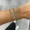 Catena da tennis in rame di lusso Bracciale bling a fila singola con zirconi intarsiati da 3 mm Accessori per uomo e donna Gioielli
