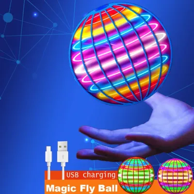 Fliegende Kugel Bumerang Spinner Spielzeug Hands teuerung Drohne 360 ° rotierende Mini-UFO mit LED-Lichtern für Kinder lustige Geburtstags geschenke Image