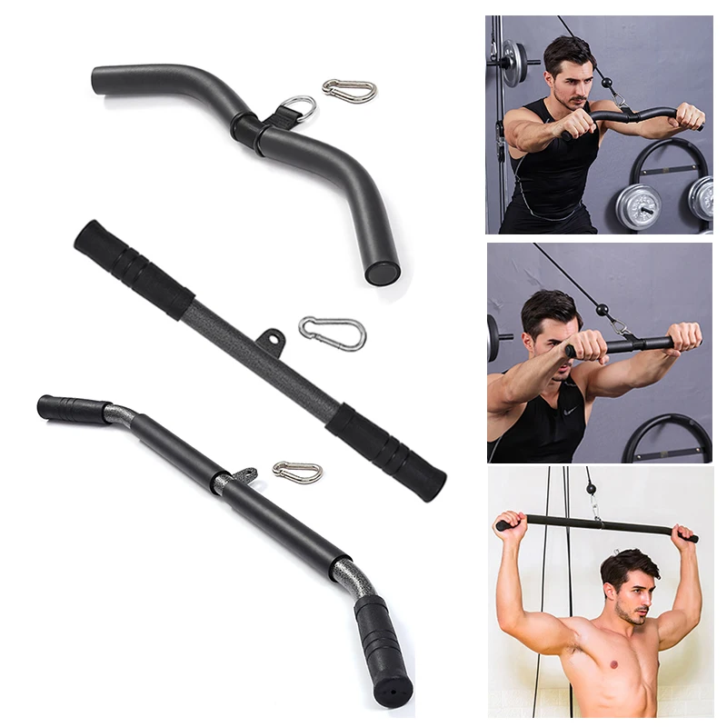 Fitness Lat Pull Down Bar Drücken Sie Down Bar Bizeps Zurück Stärke Workout Griff für Kabel Maschine Befestigung Gym Zubehör Image