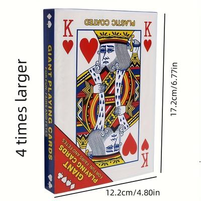 TEMU 1 Set Of 54 Extra Large Playing Cards - Double And Triple Size Wedding Cards For Advertising And Weddings Image