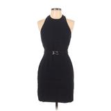Anne Klein II Casual Dress - Mini High Neck Sleeveless: Black Solid Dresses - Women's Size 10 Petite