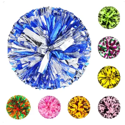 Colorful Cheerleading Pom Poms Girls Kids Finger Cheer Balls Black and Blue Gold Silver Red Green