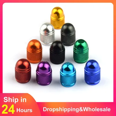 4Pcs Colorful Bullet Aluminum Alloy Car Tire Valve Cap Modified Car Valve Cap Dust Cap Waterproof Tapones De Valvula