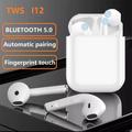 Auricolare wireless I12 Bluetooth 5.0 Touch Sport Auricolari stereo con scatola di ricarica per IPhone Xiaomi Huawei Samsung Telefono Android