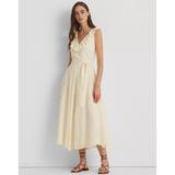 Ralph Lauren Dresses | Lauren Ralph Lauren Women's Ivory Voile Eyelet Cotton Maxi Dress Size 2 | Color: White | Size: 2
