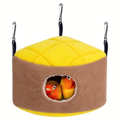 Cozy Plush Bird Nest - Winter House Snuggle Hut For Hanging Hammock Cage Accessories - Provides Warmth And Comfort For Your Feathered Friend