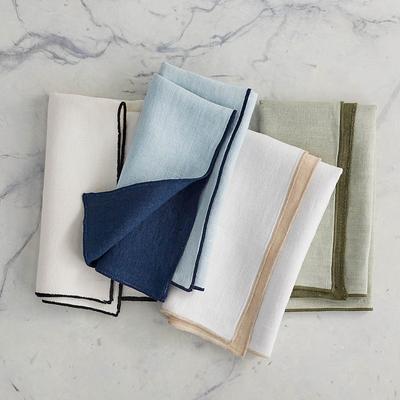 Set of 4 Isla Contrast Napkins - Champagne - Frontgate