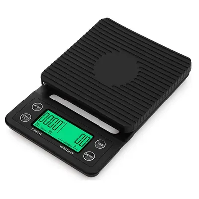 Electronic Digital Kitchen Scale Portable Coffee Scale With Timer High Precision 5kg 0.1g LCD