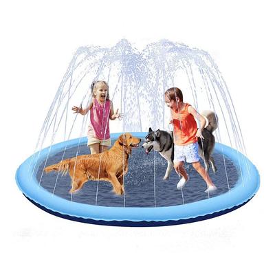 Splash Pad, 39in/59in/67in Anti-Slip Splash Pad for Kids Dogs Thickened Dog Pool Splash Sprinkler Pad Durable Summer Outdoor Water Toys for Baby Toddler Boys Girls Pet