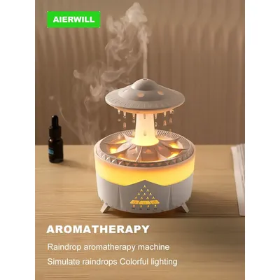 Aierwill ufo Air Humidifier Ultrasonic Aromatherapy Diffusers Mist Maker Fragrance Essential Oil Aroma Difusor Remote control
