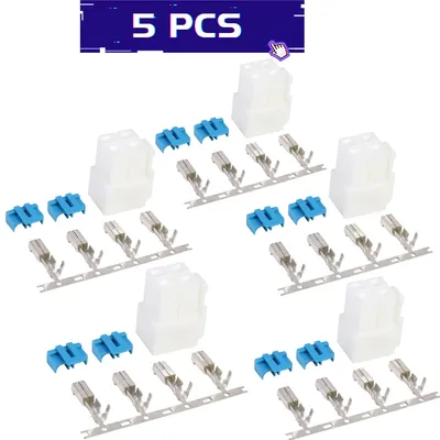 5PCS/1Set 4-Pin Power Connector Plug For Icom IC-7000 IC-7100 IC-7400 IC-7600 YAESU FT-450 KENWOOD