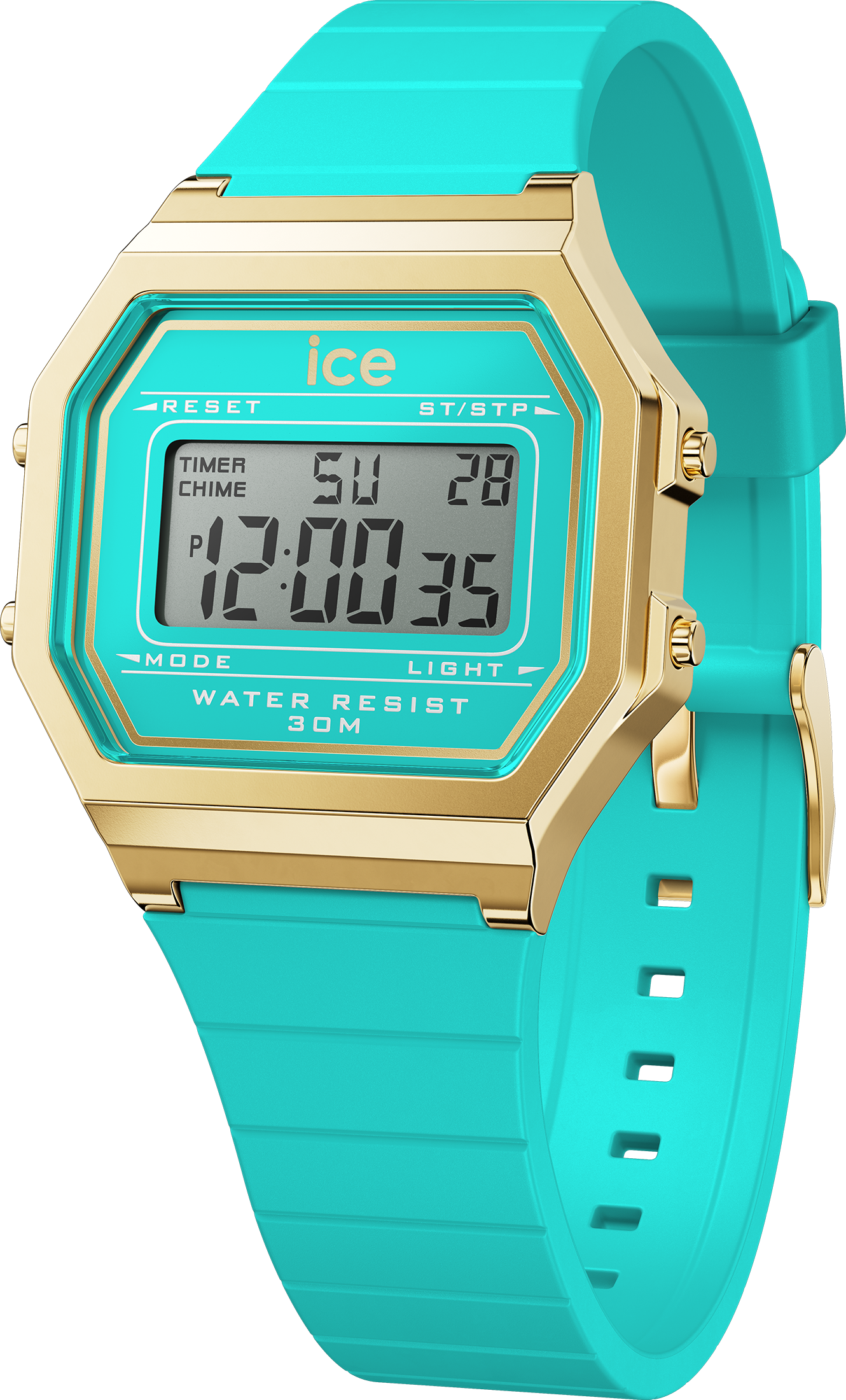 Ice-watch Ice Watch Ice Digit Retro - Blue Curacao Womens 022055 Silicone - One Size | Ice-watch Sale | Discount Designer Brands