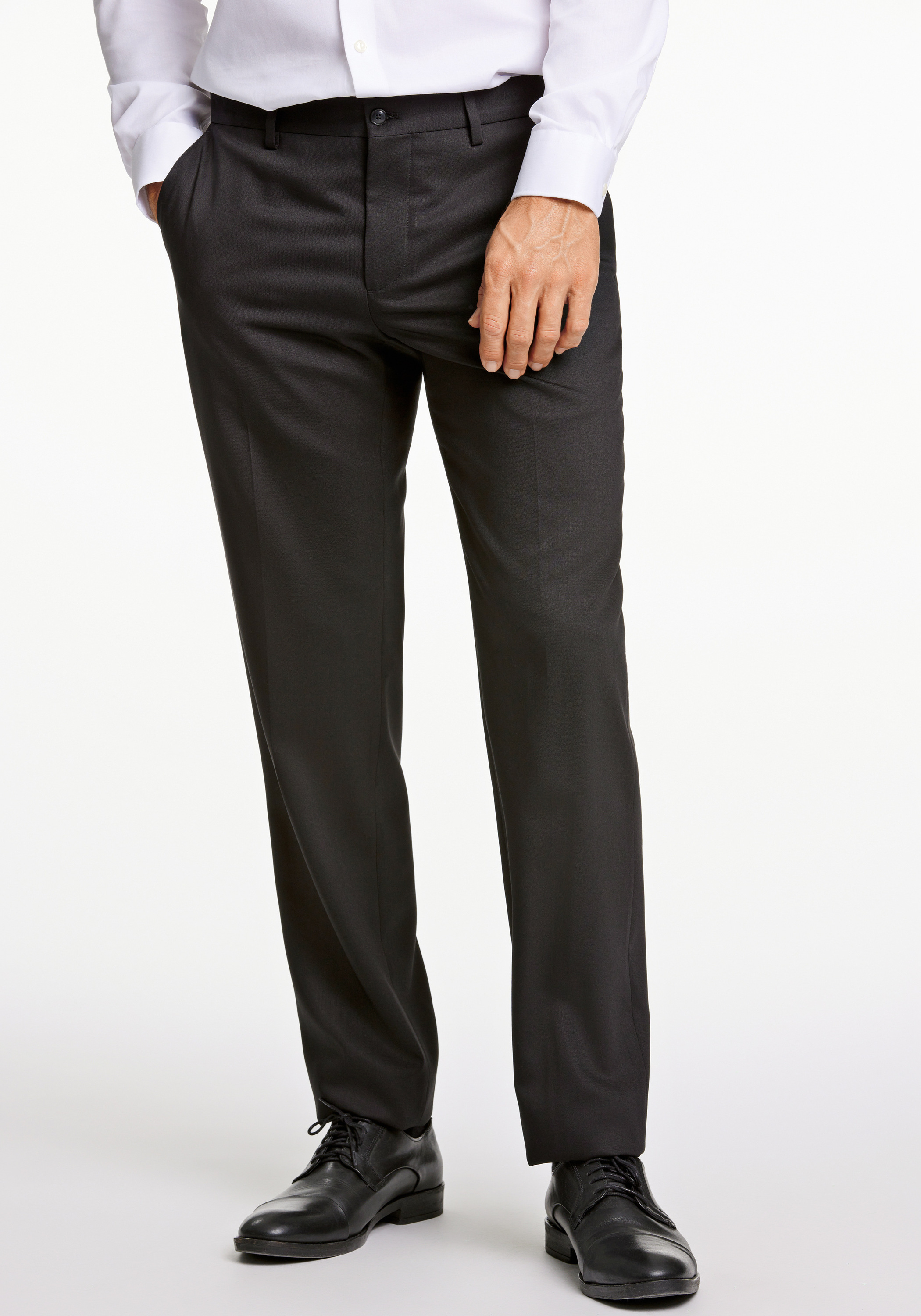 Anzughose LINDBERGH "Lindbergh Anzughose", Herren, Gr. 29, schwarz, Obermaterial: 54% Polyester, 44% Wolle, 2% Elasthan; Futter: 95% Polyester, 5% Elasthan, Hosen Image