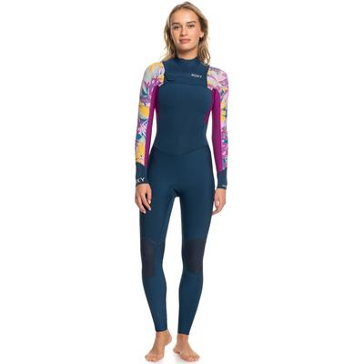 Neoprenanzug ROXY "4/3mm Swell Series" Gr. L/170-175cm & 59-68kg, bunt (anthracite hot tropics swim ax) Damen Sportanzüge