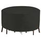 Garden Furniture Cover,Dia 300cm x H 85cm(118x33in)Round Outdoor Table Cover,Waterproof,Windproof,Anti-UV,Heavy Duty Rip Proof 420D Oxford Fabric Patio Rattan Furniture Covers,for Seater Set,Black