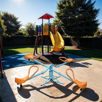 Outdoor Kids Spinning Seesaw Sit and Spin Teeter Totter