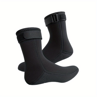 Unisex 3mm Thick Neoprene Diving Socks, Anti Skid Warm Wear-resistant Winter Swimming Socks Coldproof Surfing Snorkeling Beach Water Sports Socks Shoes