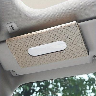 TEMU Car Box Car Sun Visor Hanging Storage Box Holder Auto Interior Sun Visor Hanging Paper Towel Car Upholstery Accessories