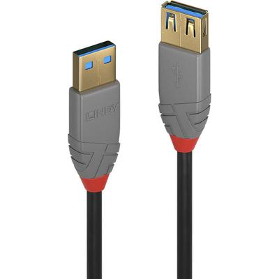 LINDY USB-Kabel USB 3.2 Gen1 (USB 3.0 / USB 3.1 Gen1) USB-A Stecker, USB-A Buchse 1.00 m Schwarz 36 Image