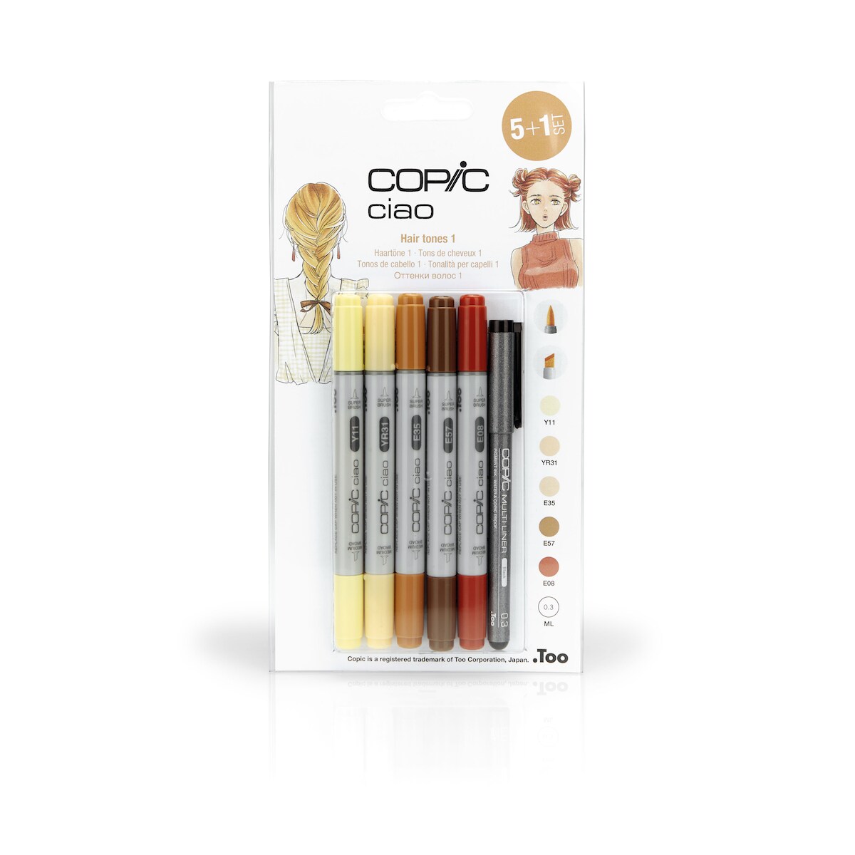 Copic Ciao 5+1 Set Hair Tones 1 Image