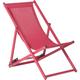 Beliani - Modern Outdoor Garden Lounger Folding Chair Red Sling Seat Metal Frame Locri