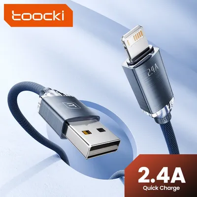 Toocki 2,4 A USB-Kabel zum iP für iPhone 11 12 PD 20 W Schnelllade-USB-Kabel für iPhone 13 14 X Pro Max Crystal 480 Mbit/s Datenkabel