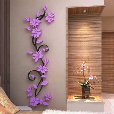 3d Blume Acryl Wanda uf kleber kreative dekorative Blumen Blumen aufkleber für Wohnzimmer Image