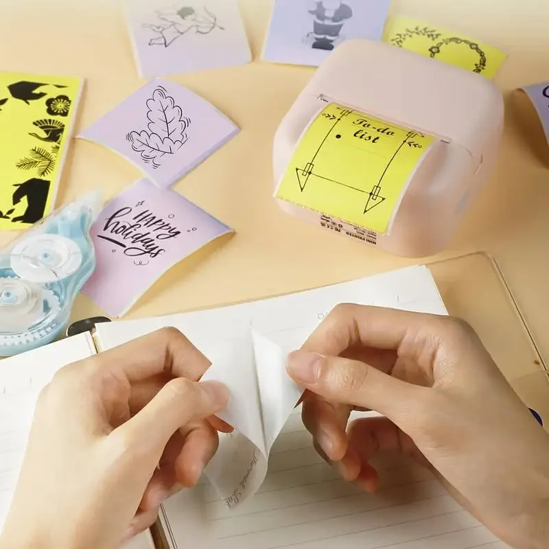 Thermopapier MINI-Druck selbstklebende bunte Etikettenaufkleber für Mini-Drucker Pose Machine Kid Kamera Aufkleber für Paperang Image