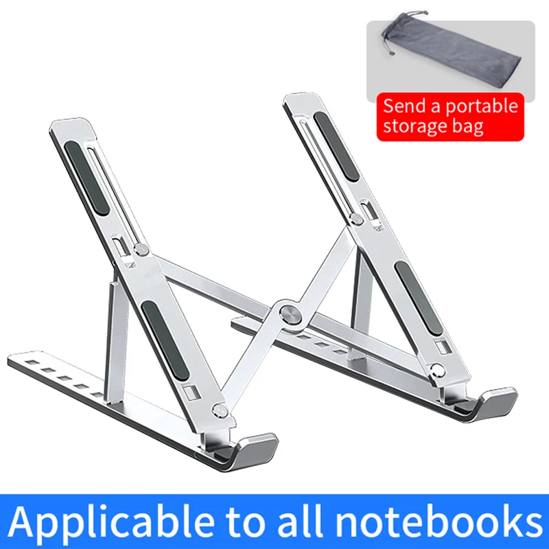 Support pliable Portable en métal pour ordinateur Portable, Support réglable en aluminium pour Macbook Pro Air, Base de tablette pour ordinateur de bureau