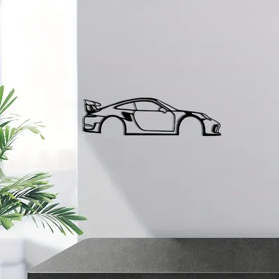 CIFBUY Wanddekoration aus Metall, Sportwagen-Metallwandkunst, Zimmer für Jungen und Mädchen, Kindergarten, Wohnzimmer, Kinderzimmer, Dekoration, Halloween-Dekoration Image