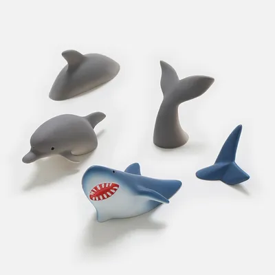 Meeres lebewesen Hai Delphin Kühlschrank Aufkleber 3d drei dimensionale Persönlichkeit kreative Design Nachricht Haft notiz Dekoration Image