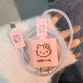 Hello Kitty-Juste de protection pour câble USB 18W 20W rose chargeur gestion des câbles kit