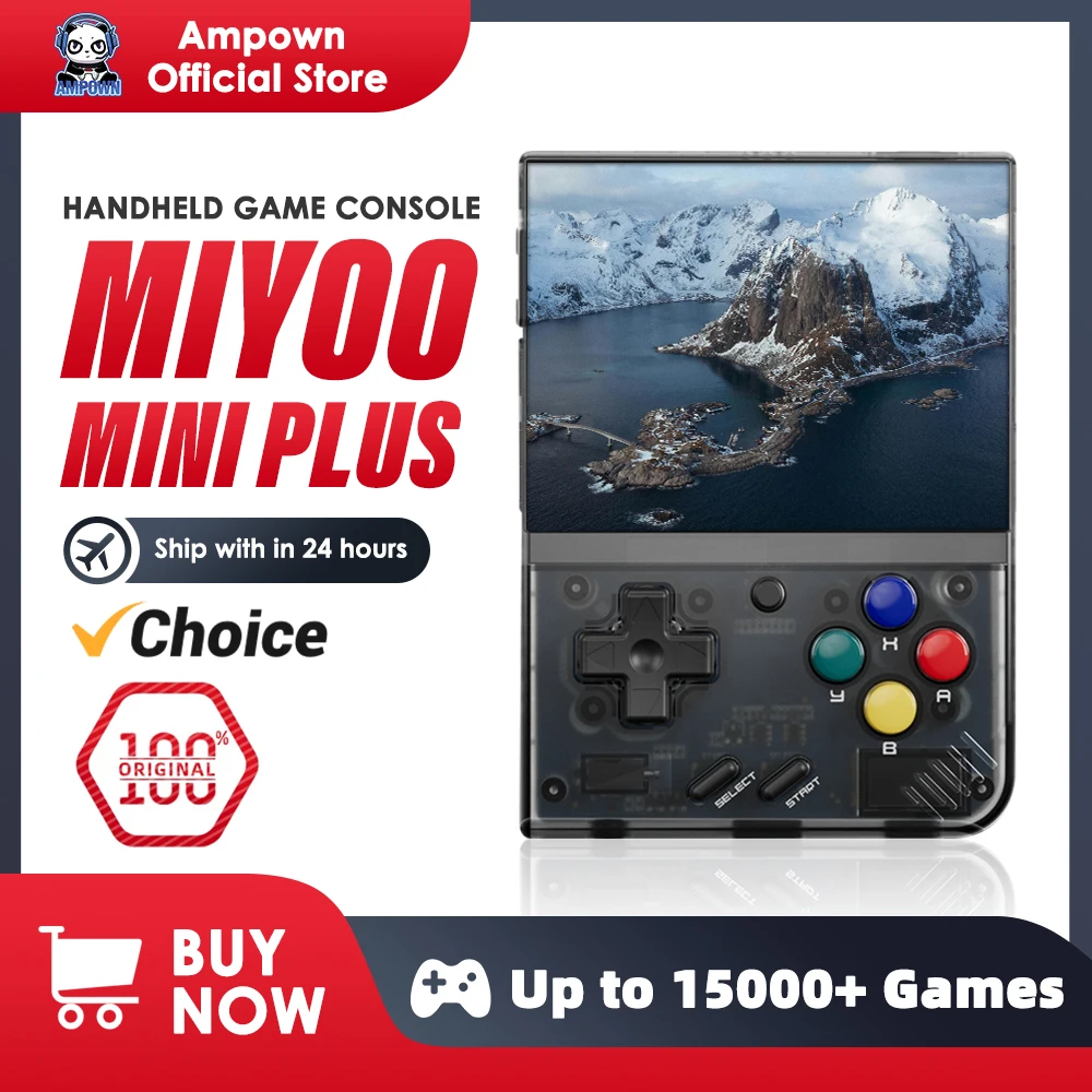 MIYOO Mini Plus Tragbare Retro Handheld Spielkonsole V2 Mini + IPS Bildschirm Klassische Videospielkonsole Linux System Kinder Geschenk Image