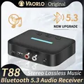 VAORLO Adattatore ricevitore audio USB Bluetooth 5.3 Musica stereo wireless 3,5 mm AUX R/L RCA