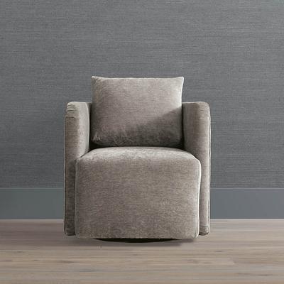 Marlow Swivel Chair - Noir Trixie Fabric - Frontgate