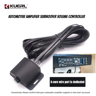 4 Meters 6 Cores Car Amplifier Volume Remote Control Subwoofer Volume Adjuster Sound Starter Speaker