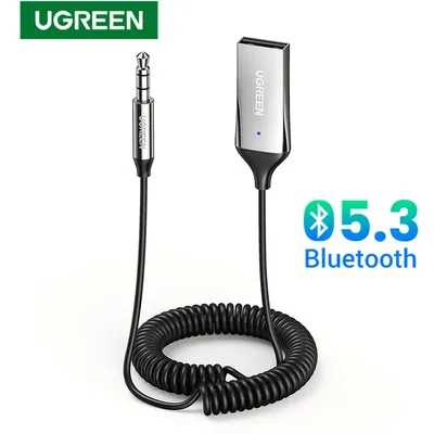 UGREEN Bluetooth Audio Receiver Car Adapter USB Wireless Car USB to 3.5mm Jack Mic Handsfree