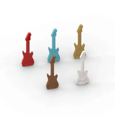 MOC 10PCS 11640 Utensil Musical Guitar Building Blocks Insturment Handheld Bricks Assemble Particle